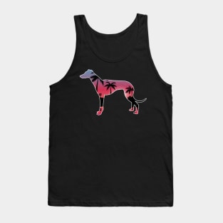 Greyhound Beautiful Sunset Beach Palm Tree Tank Top